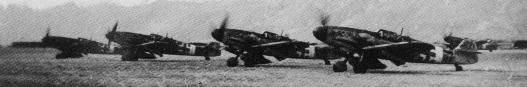 Bf 109G-6 Staffel taking off